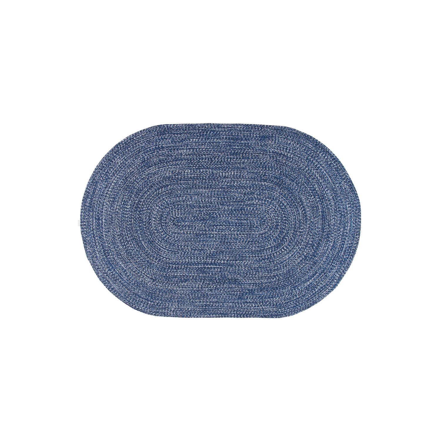 Tappeto ovale tessuto a mano blu 230x160 cm