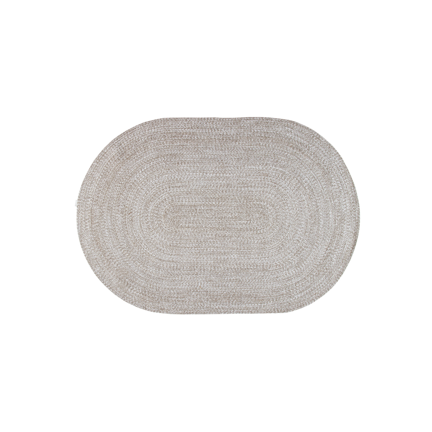 Tappeto ovale tessuto a mano beige 200x140 cm