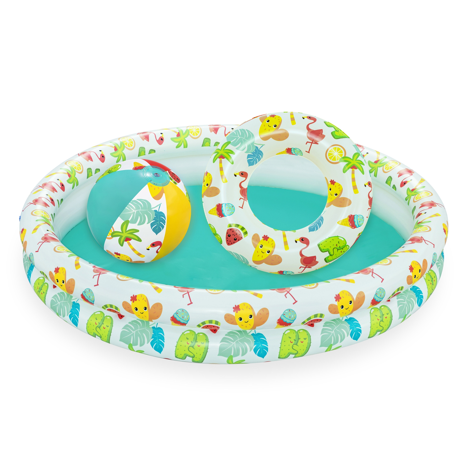 Set piscina gonfiabile, salvagente e pallone per bambini Bestway