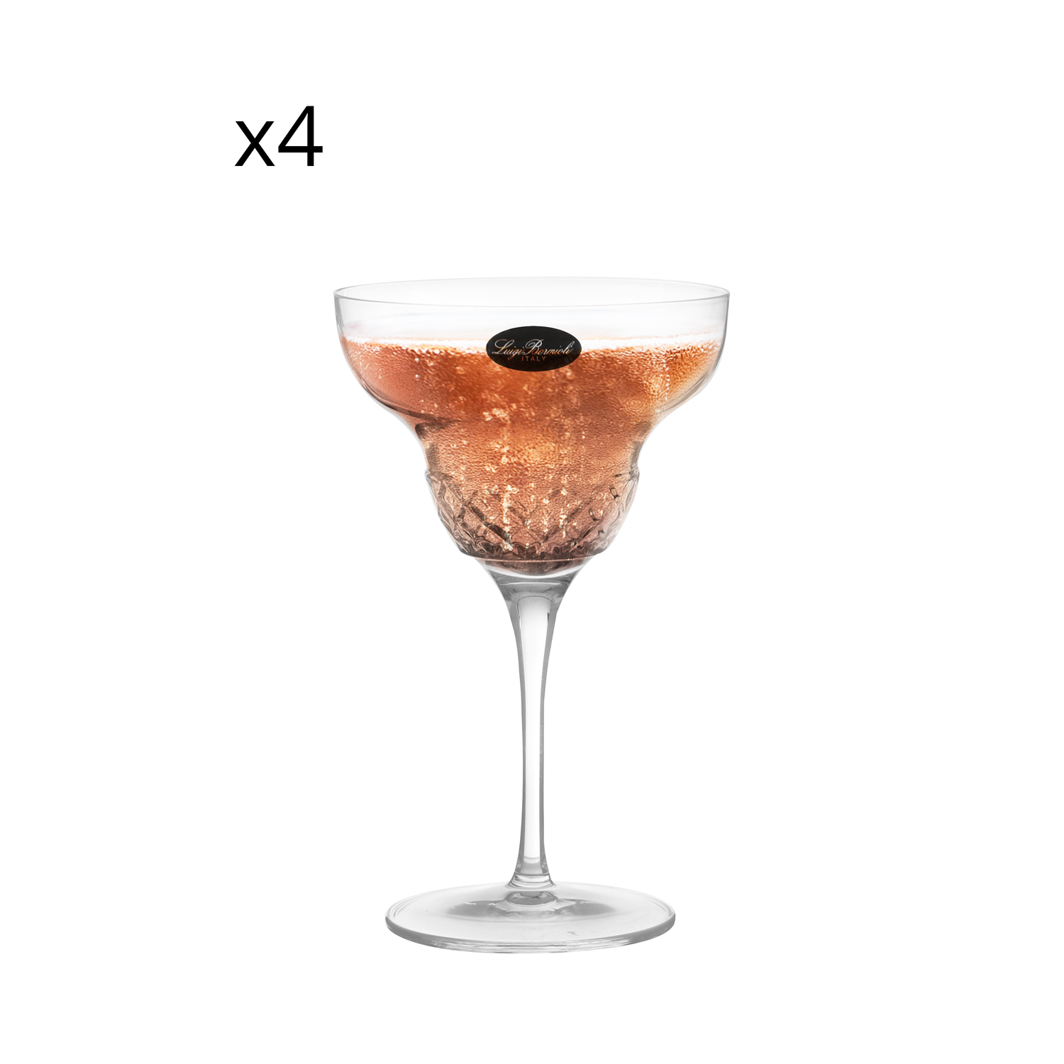 Set 4 coppe Margarita Roma 1960 Luigi Bormioli