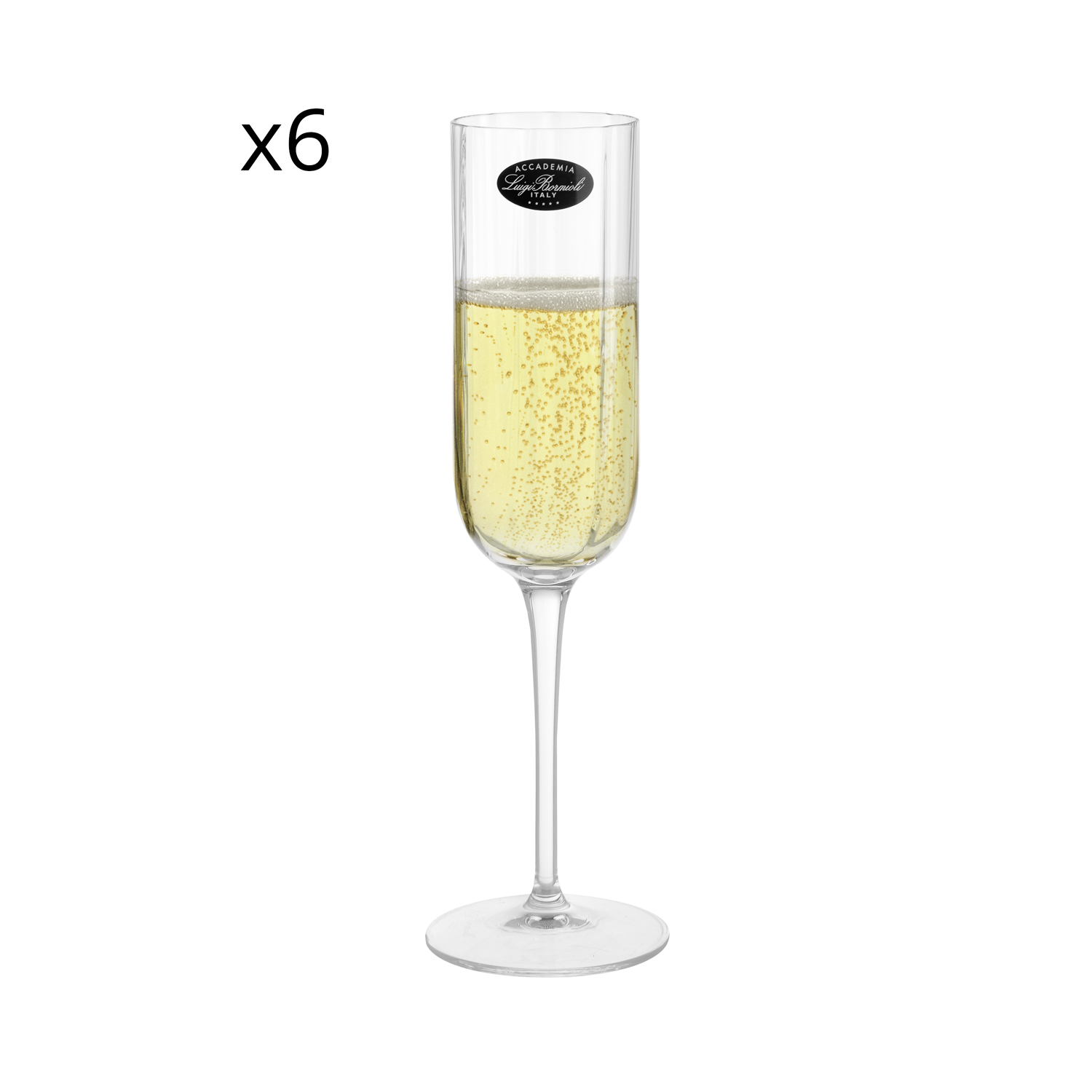 Set 6 Flute spumante Jazz Mixology Accademia Luigi Bormioli