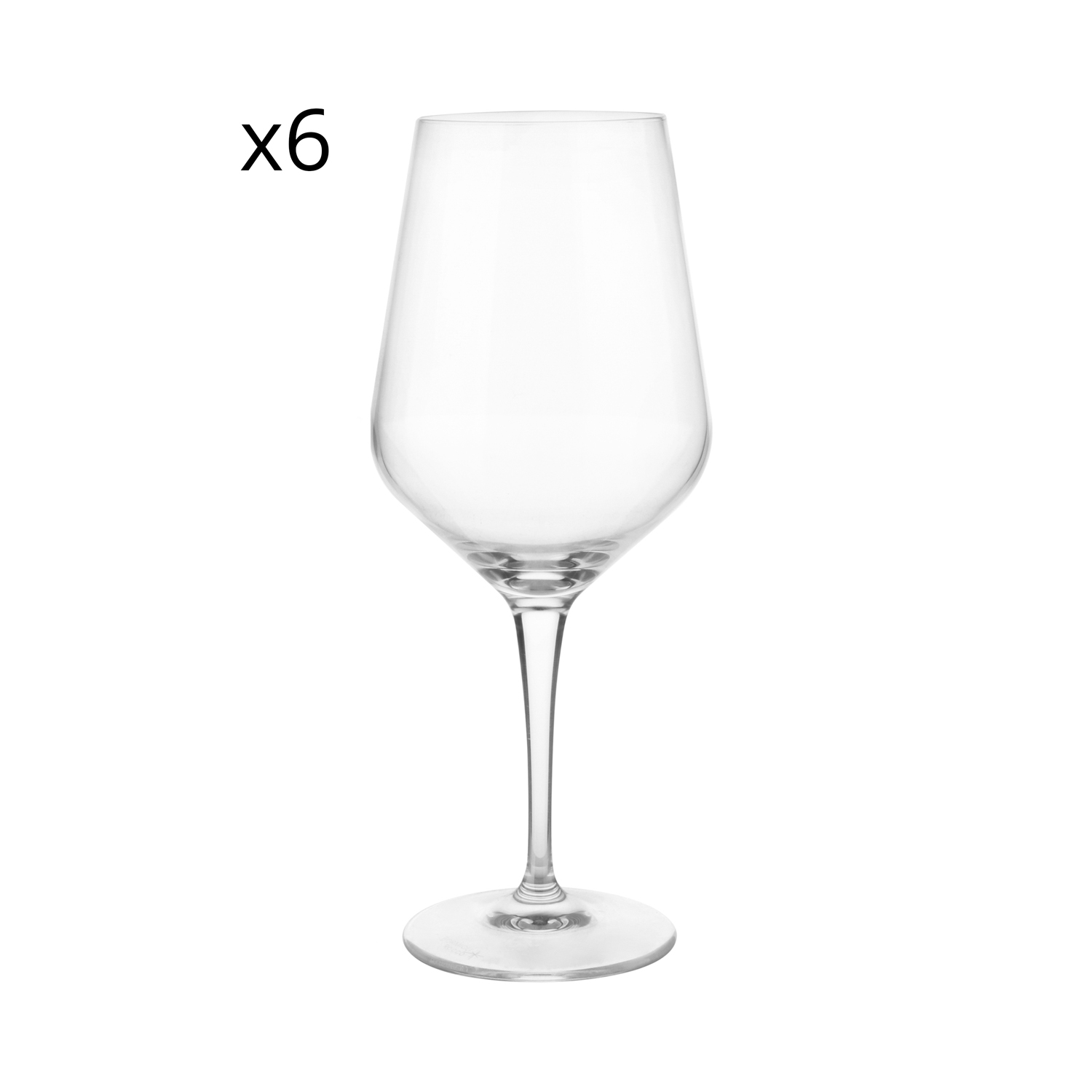 Set 6 calici Universale Io Vino in vetro cristallo