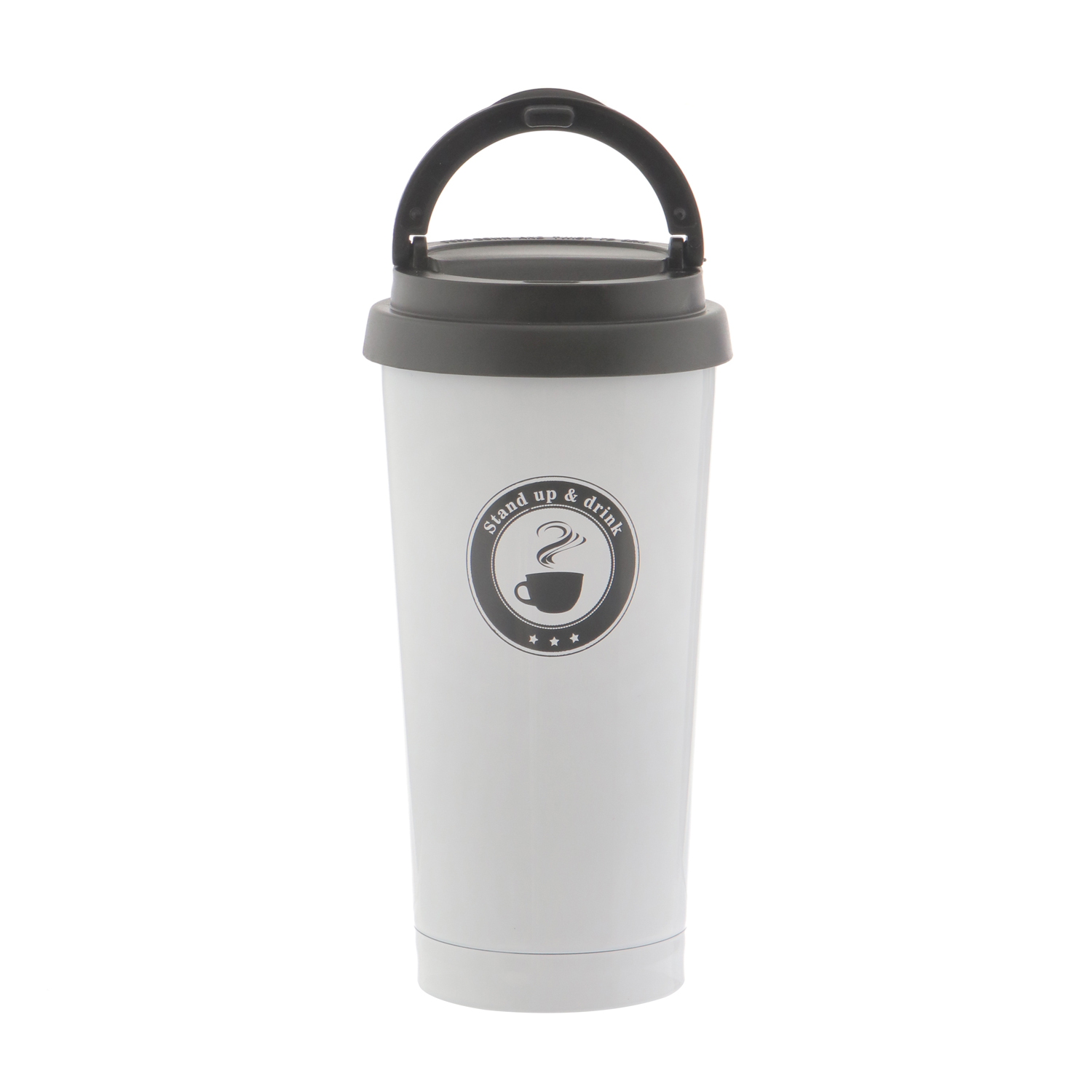 Tazza termica da 0,45 litri, in acciaio, con tappo