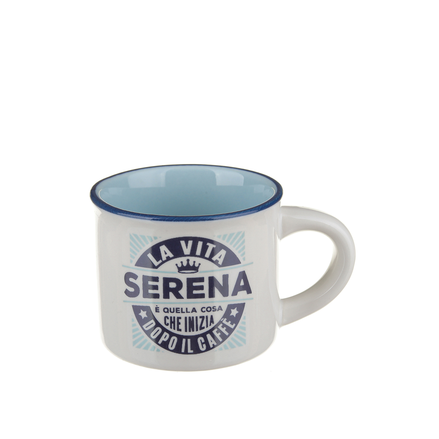 Tazzina caffè con nome Serena in gres porcellanato...