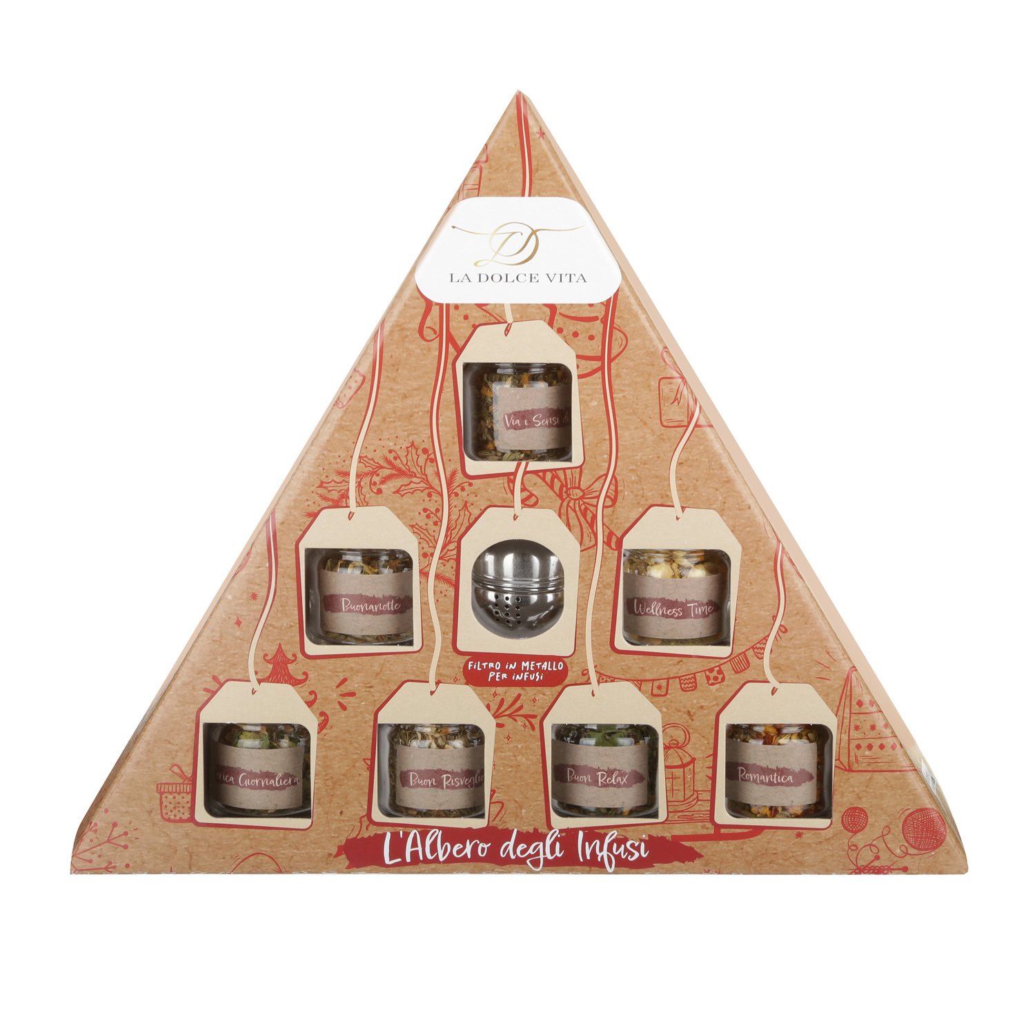 Set Regalo Infusi Albero: 7 Miscele Esclusive + Filtro