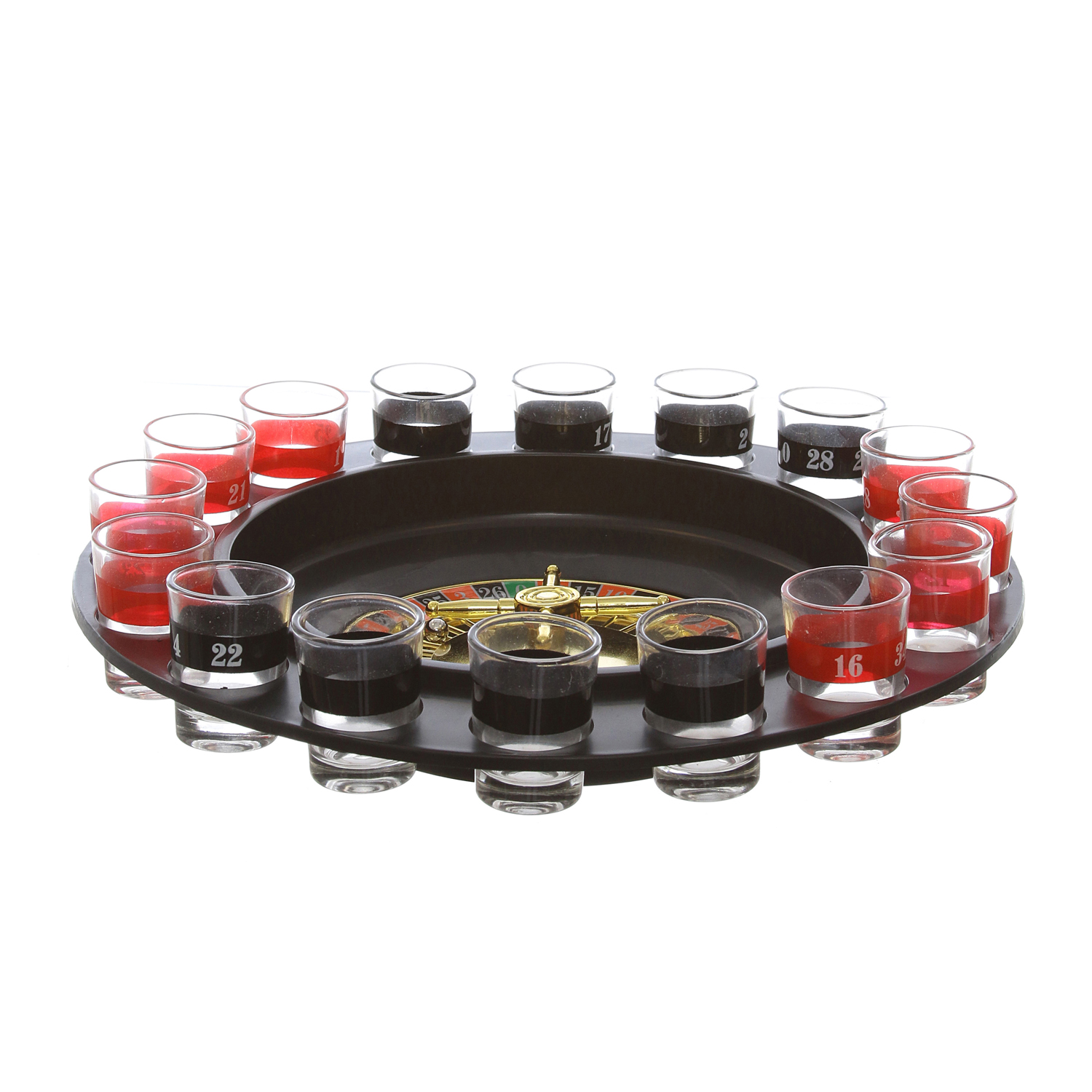 Roulette alcolica con 16 bicchierini