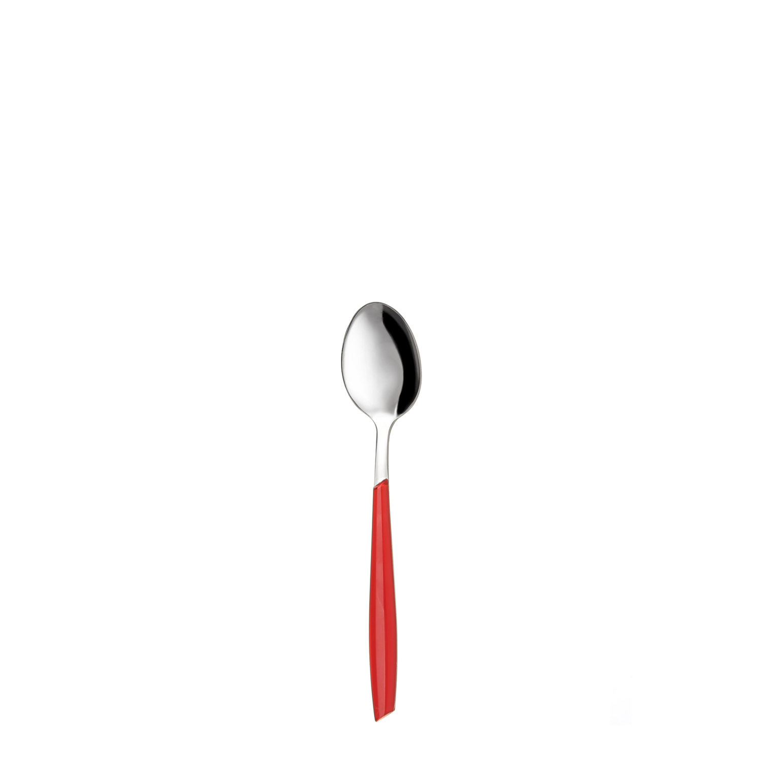 Cucchiaino caffè sfuso rosso in acciaio inox Silhouette
