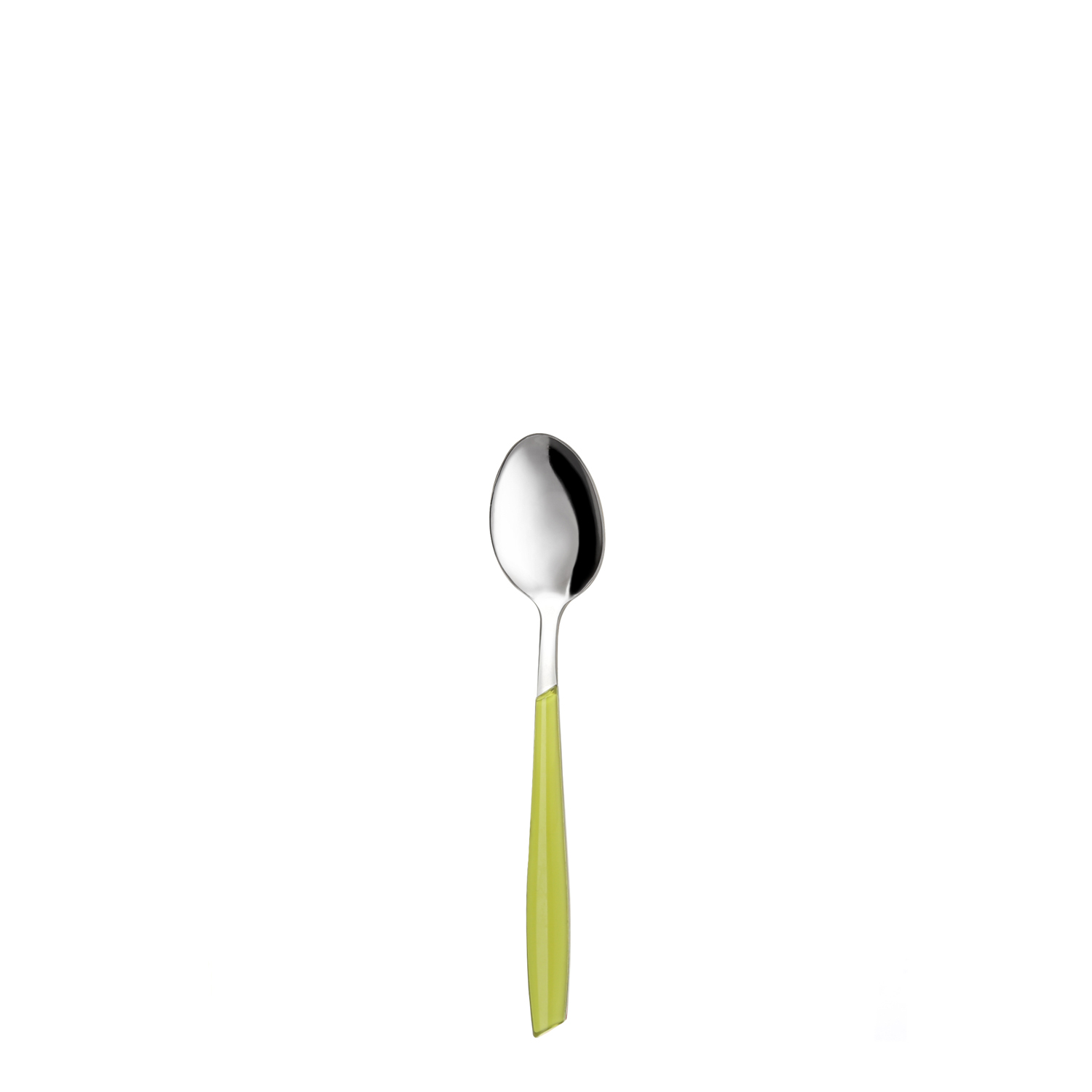 Cucchiaino caffè sfuso verde in acciaio inox Silhouette