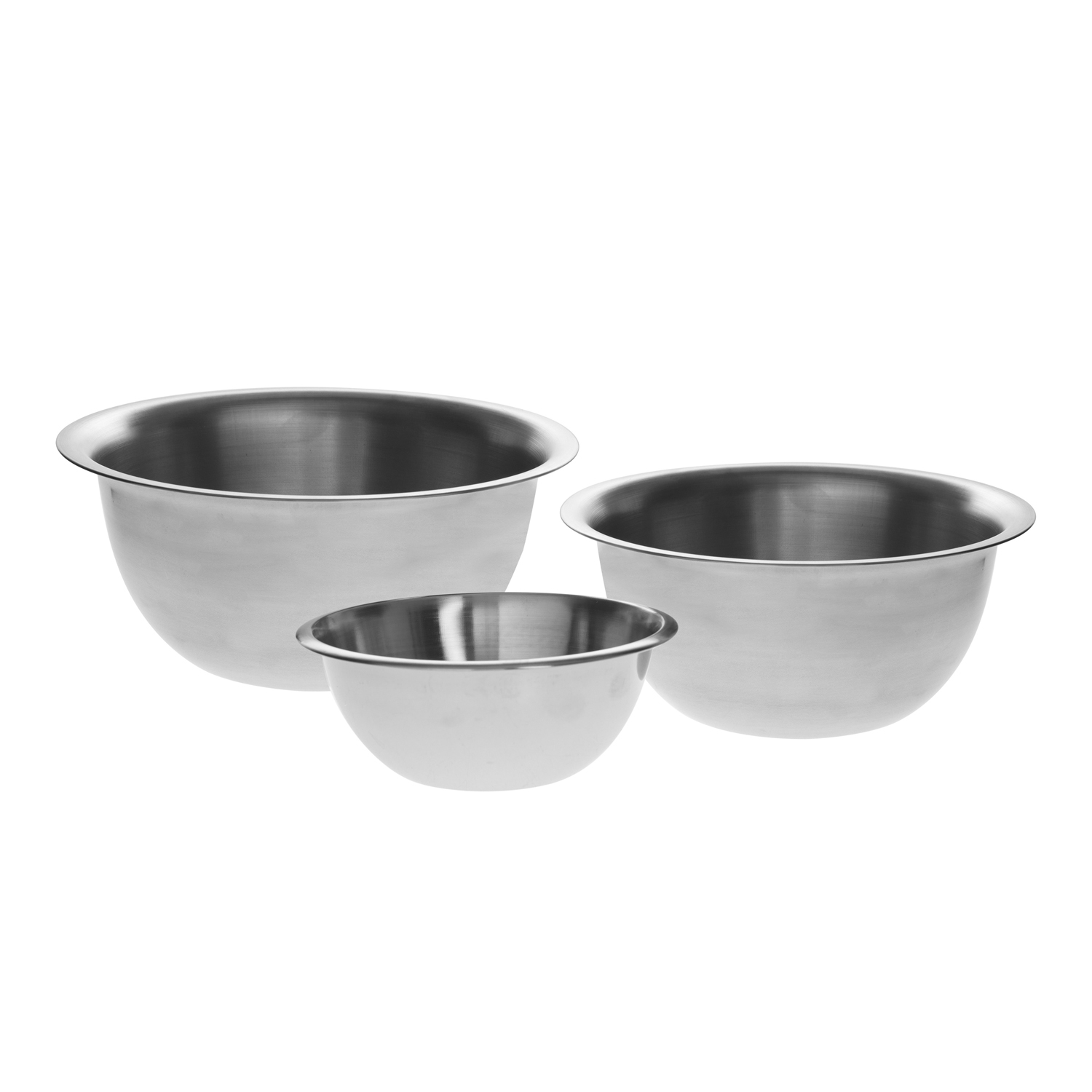 Set 3 ciotole in acciaio, 18, 23 e 26 cm