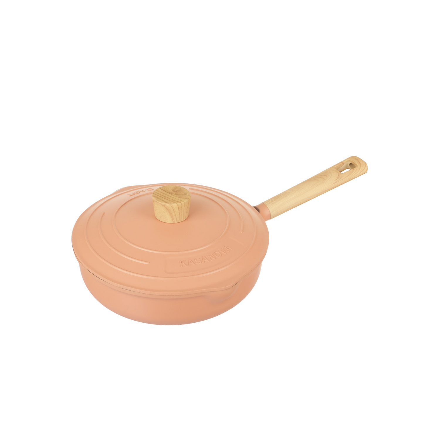 Padella alta 24 cm con coperchio rosa Pot Art