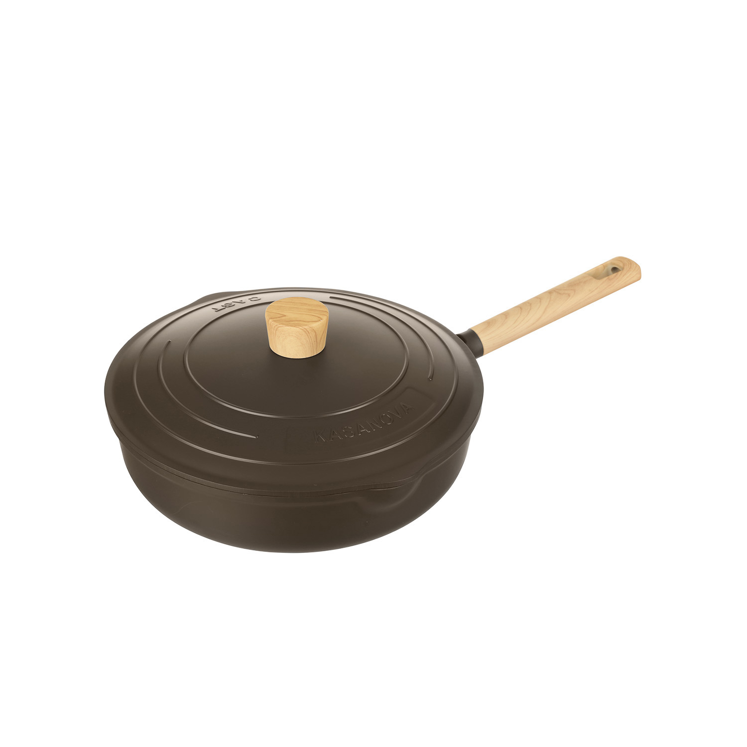 Padella alta 28 cm con coperchio nera Pot Art