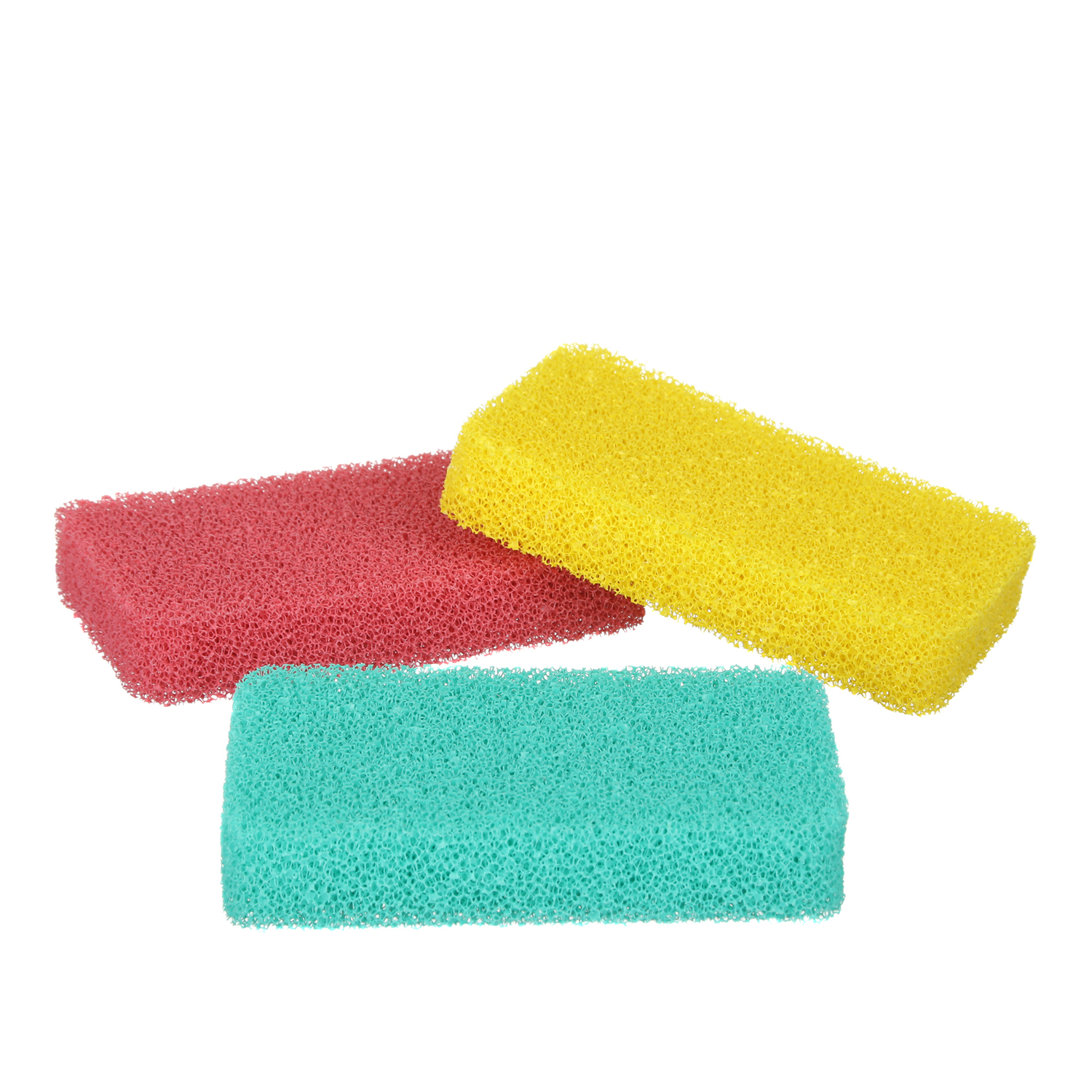 Set 3 spugne antigraffio colorate in silicone