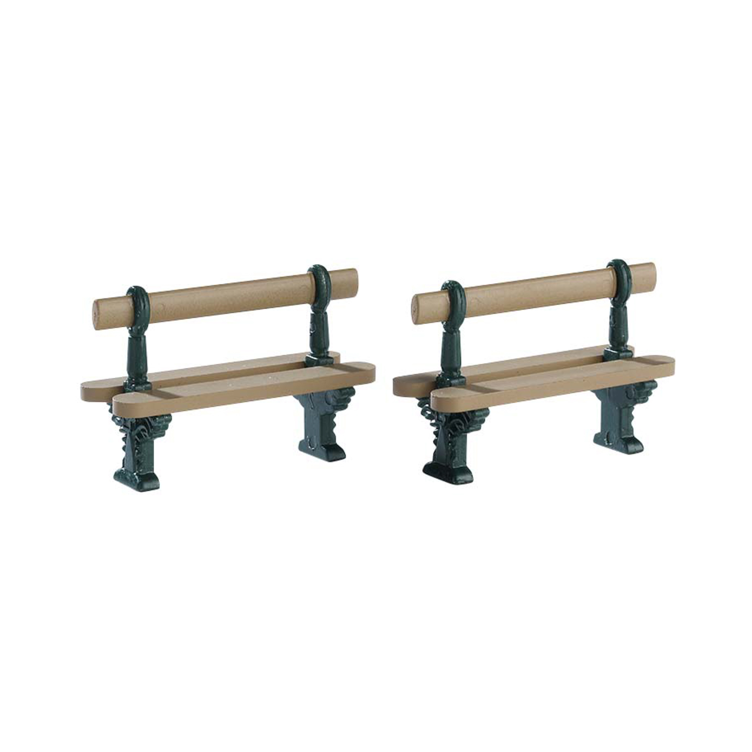 Set 2 panchine Lemax decorazione Natale