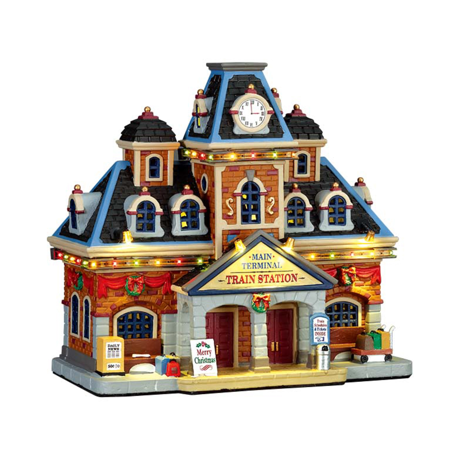 Main Terminal Train Station Lemax decorazione Natale