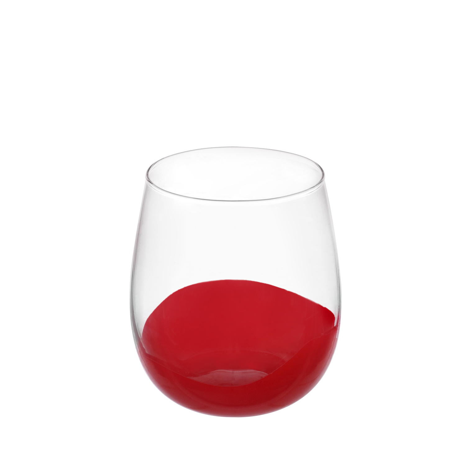 Bicchiere acqua Capri rosso in vetro da 325 ml