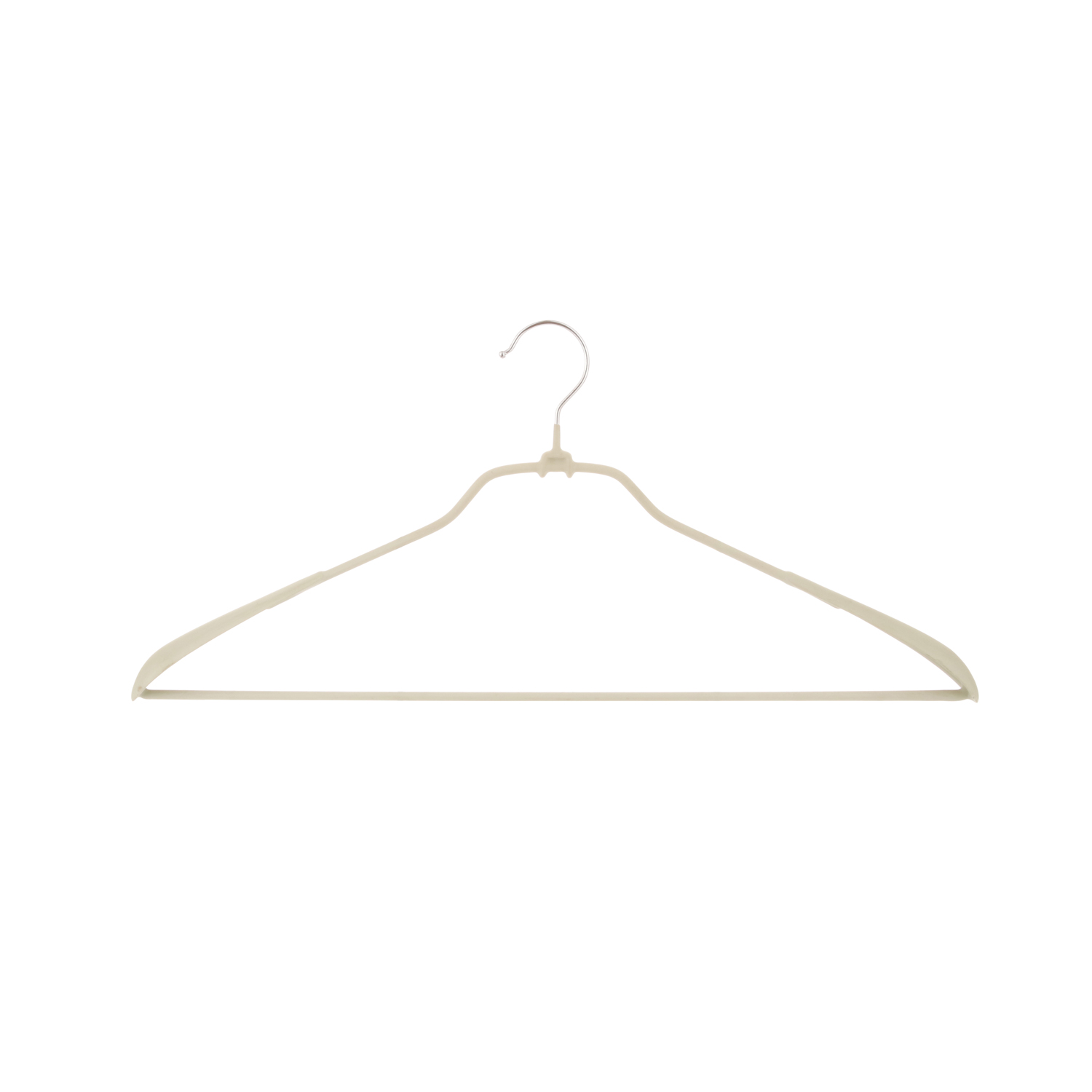Gruccia tortora soft touch in metallo e pvc, 42x22 cm