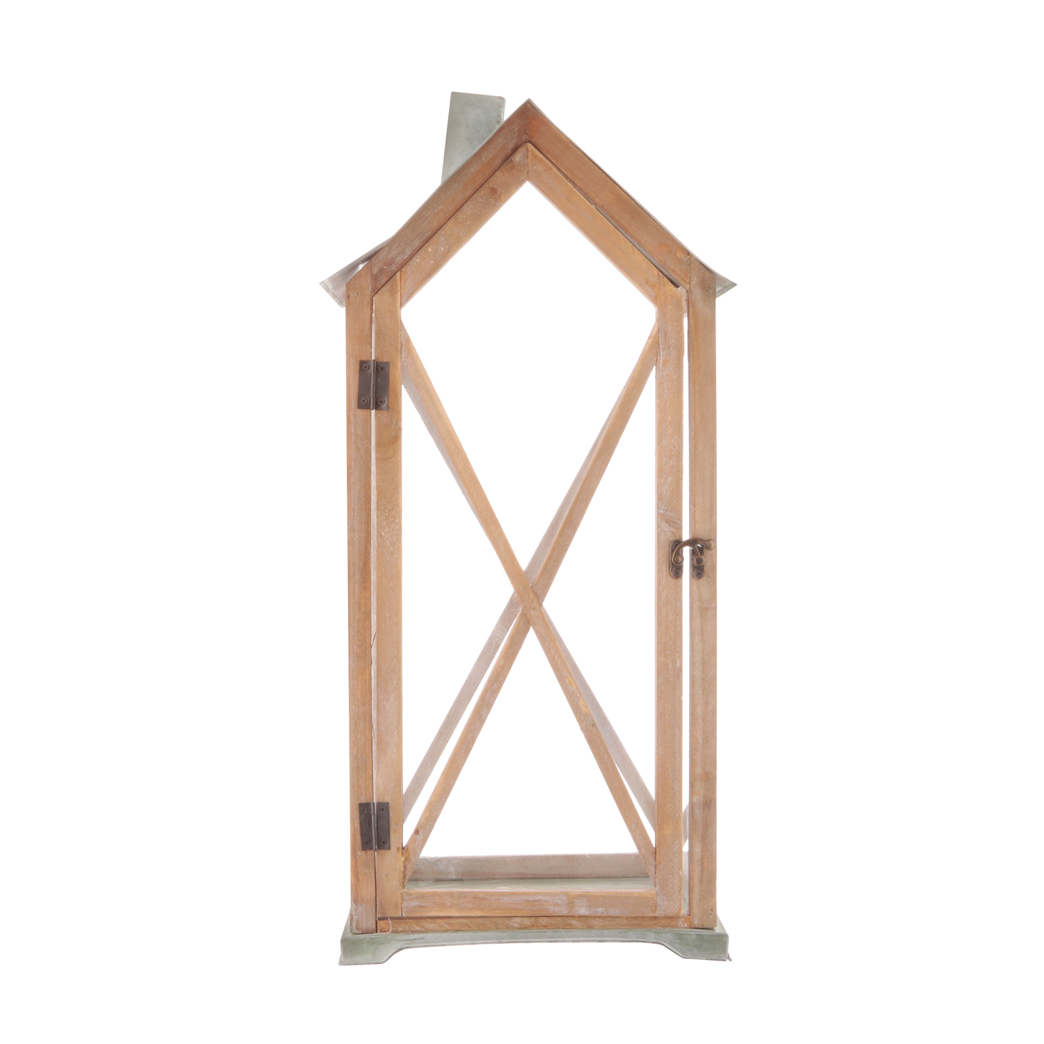 Lanterna casetta grande in legno, 29x23,5x 60 cm