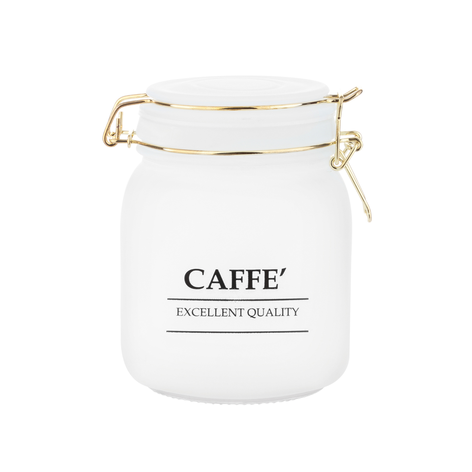 Barattolo caffè frosted bianco in vetro, 1000 ml