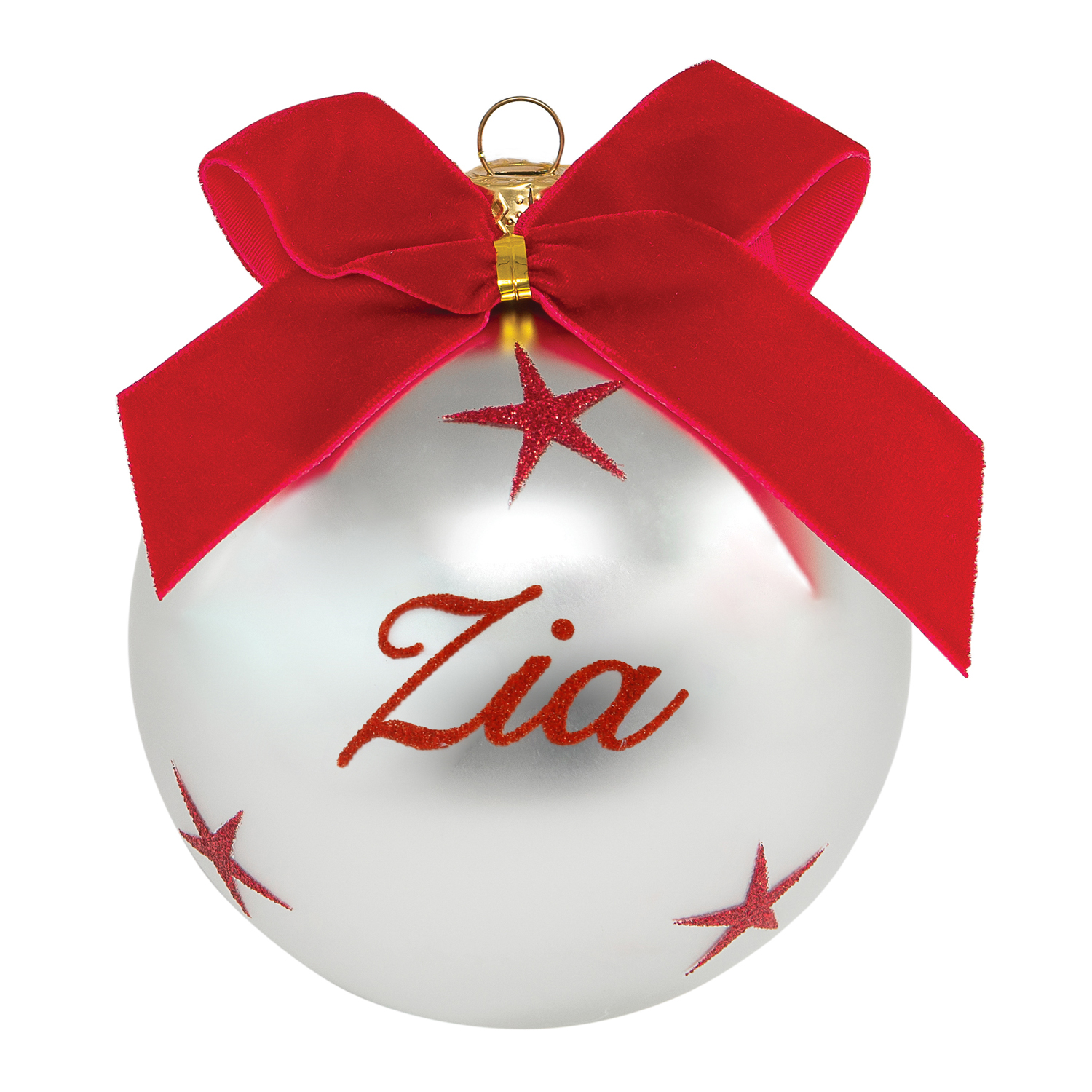 Pallina Natale con scritta Zia 10 cm