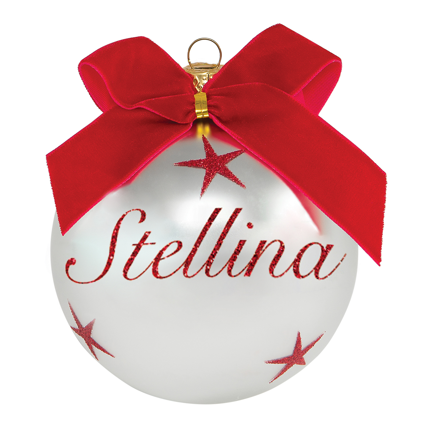Pallina di Natale con scritta Stellina 10 cm