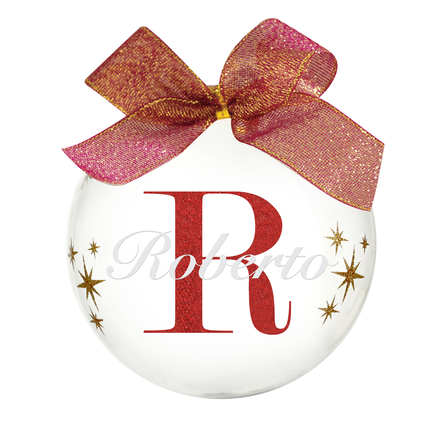 Pallina natale con nome Roberto 10cm