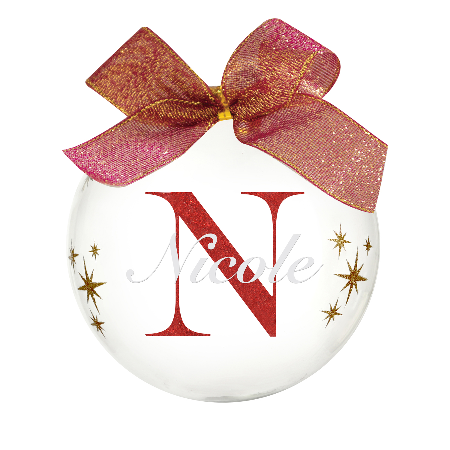 Pallina natale con nome Nicole 10cm