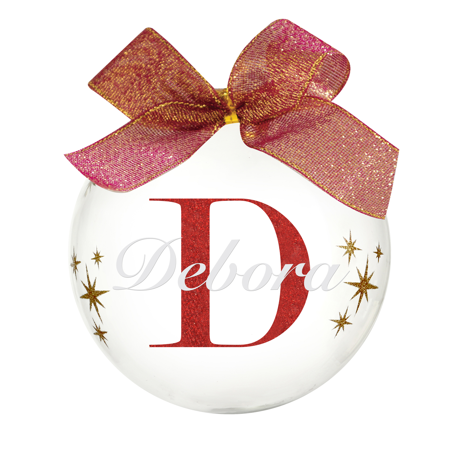 Pallina natale con nome Debora 10cm