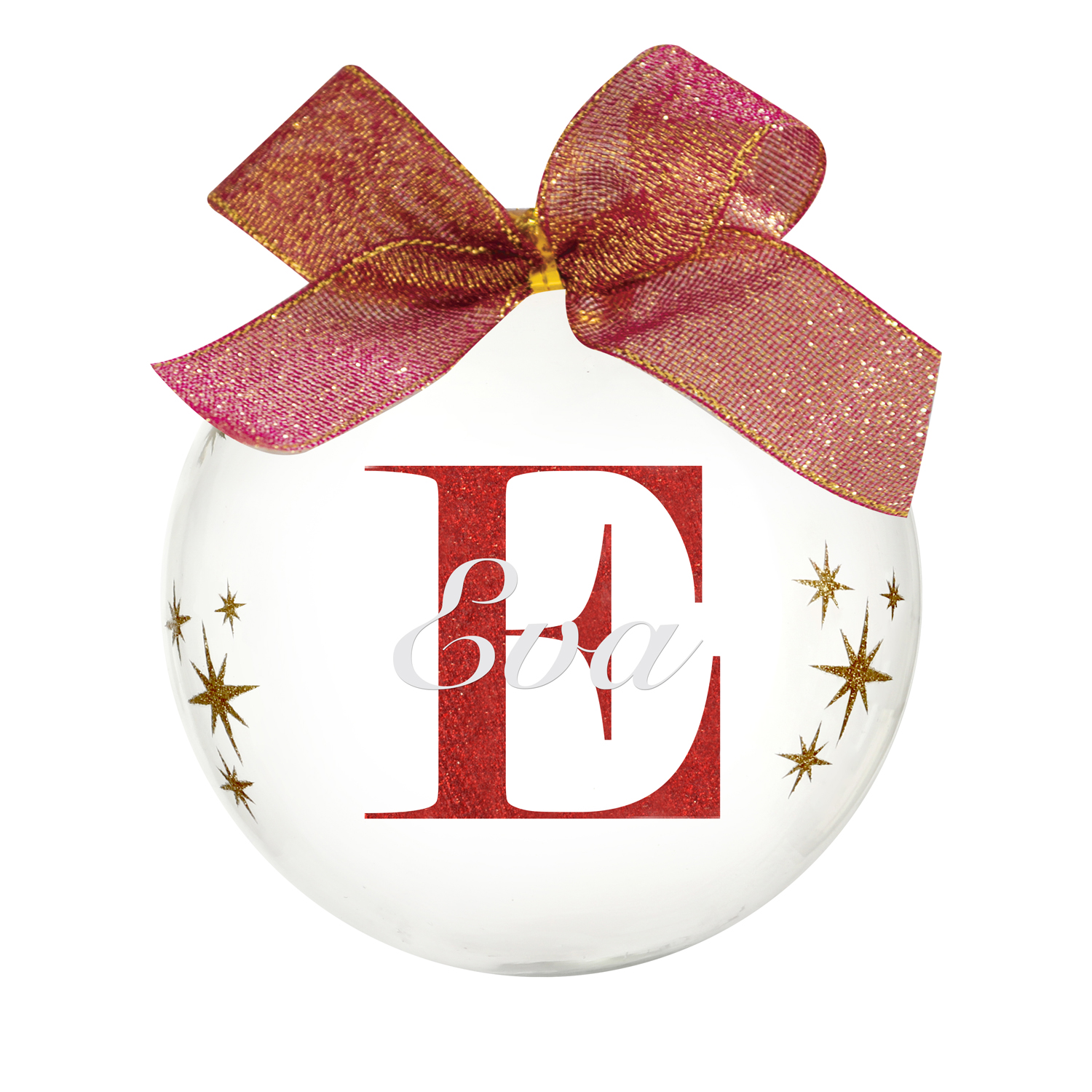 Pallina natale con nome Eva 10 cm