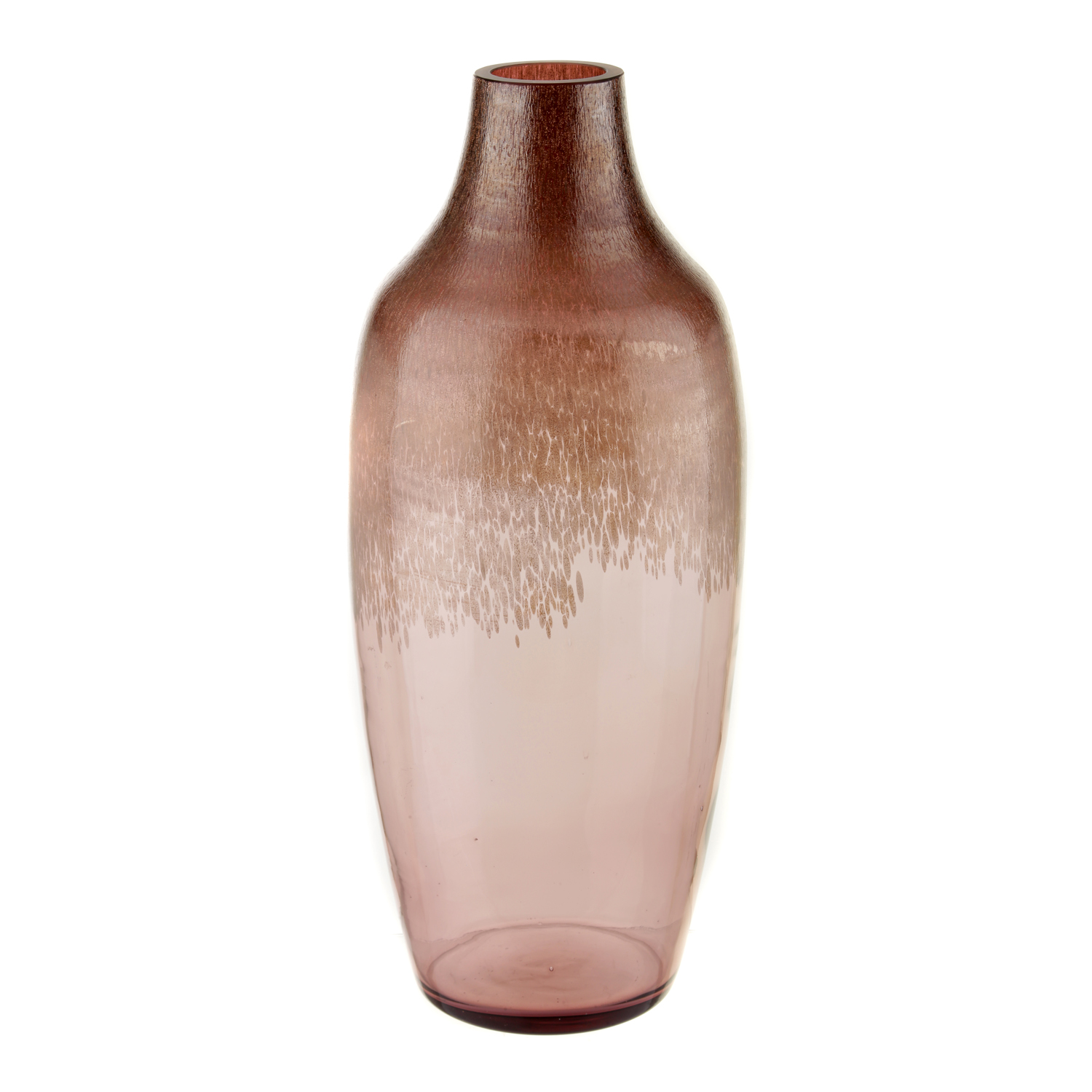 Vaso in vetro 40x16 cm marrone