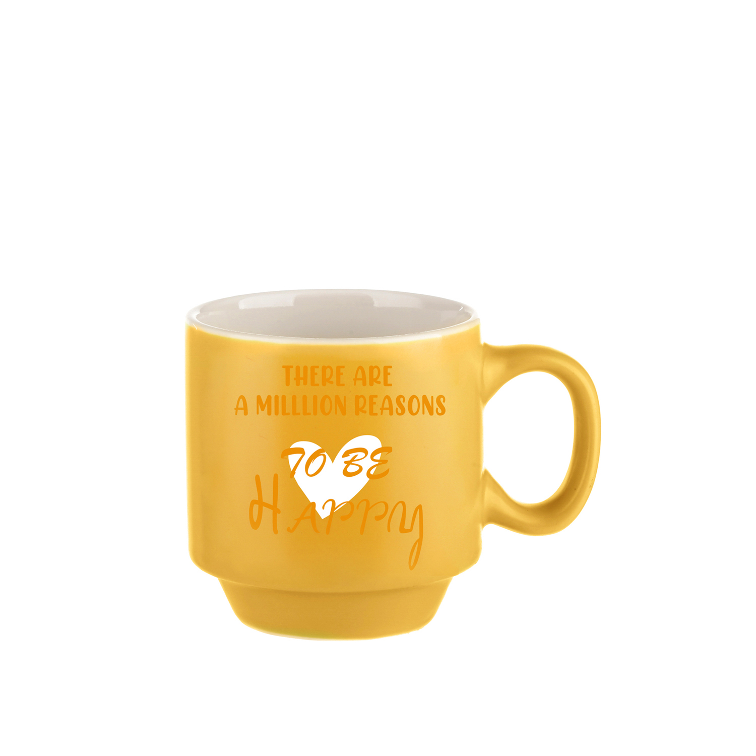 Tazzina caffè 90 ml scritta gialla