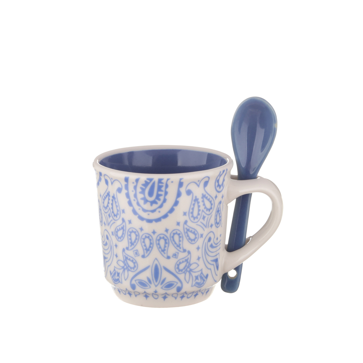 Tazzina caffè con cucchiaino Bandana azzurro
