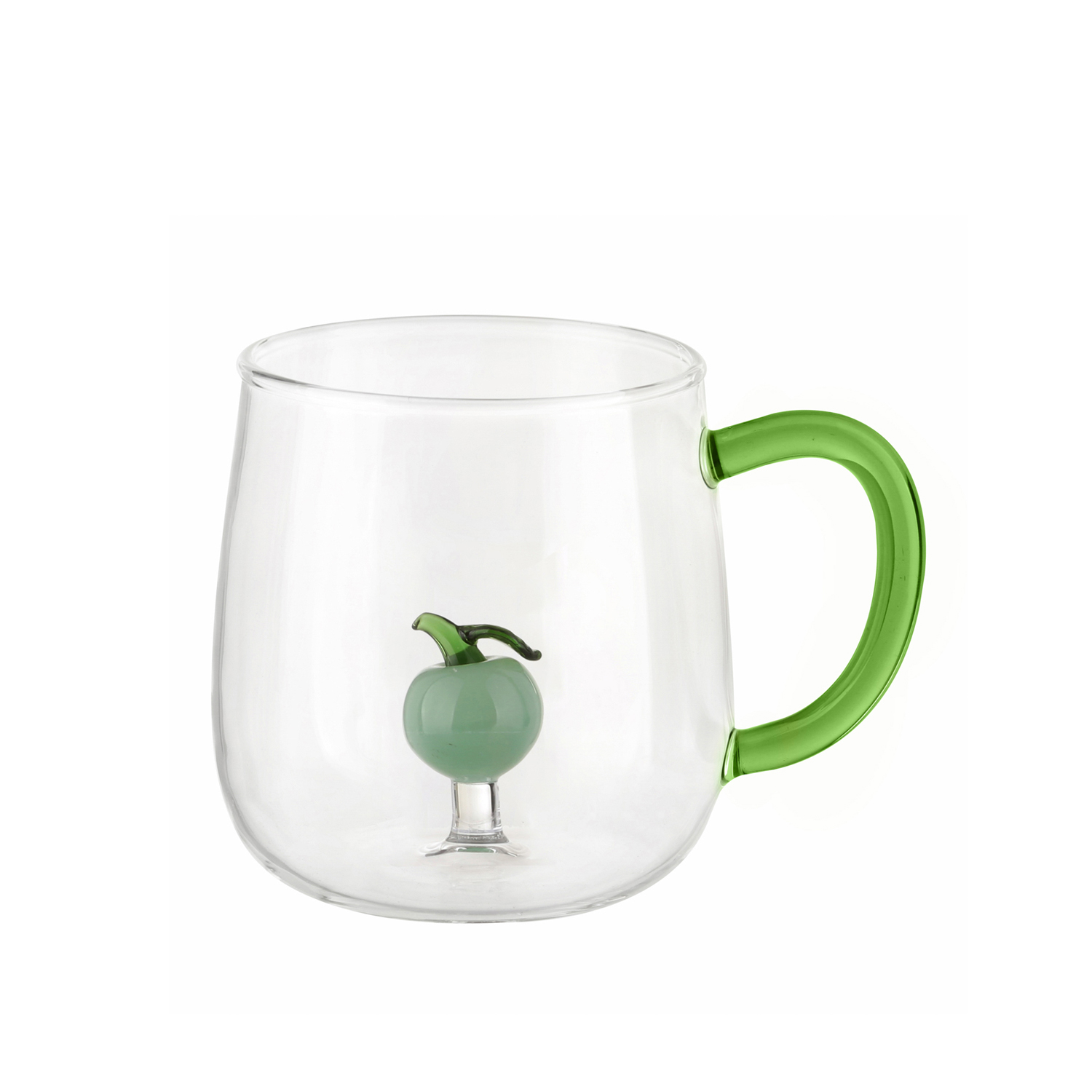 Mug in vetro borosilicato 380 ml mela
