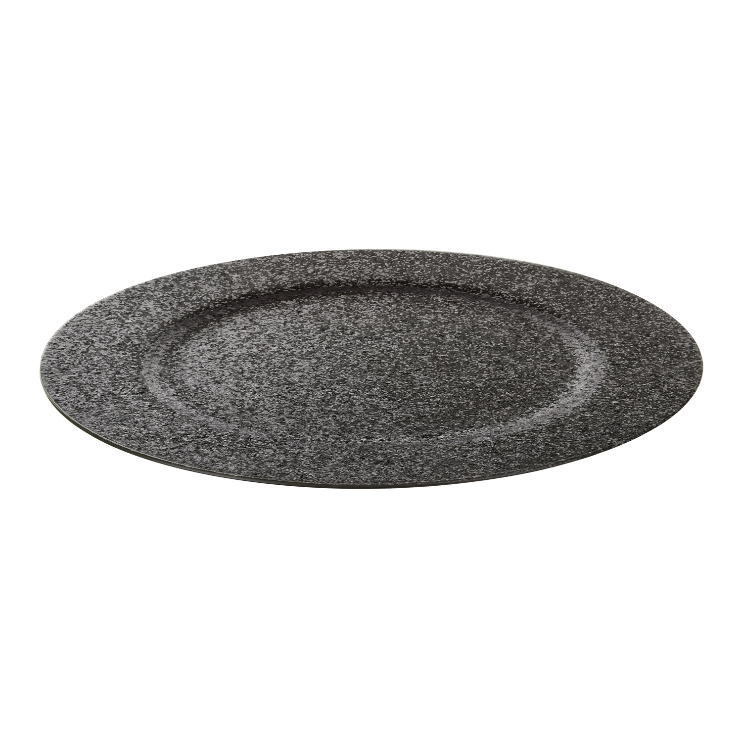 Sottopiatto natalizio nero glitter, 33 cm