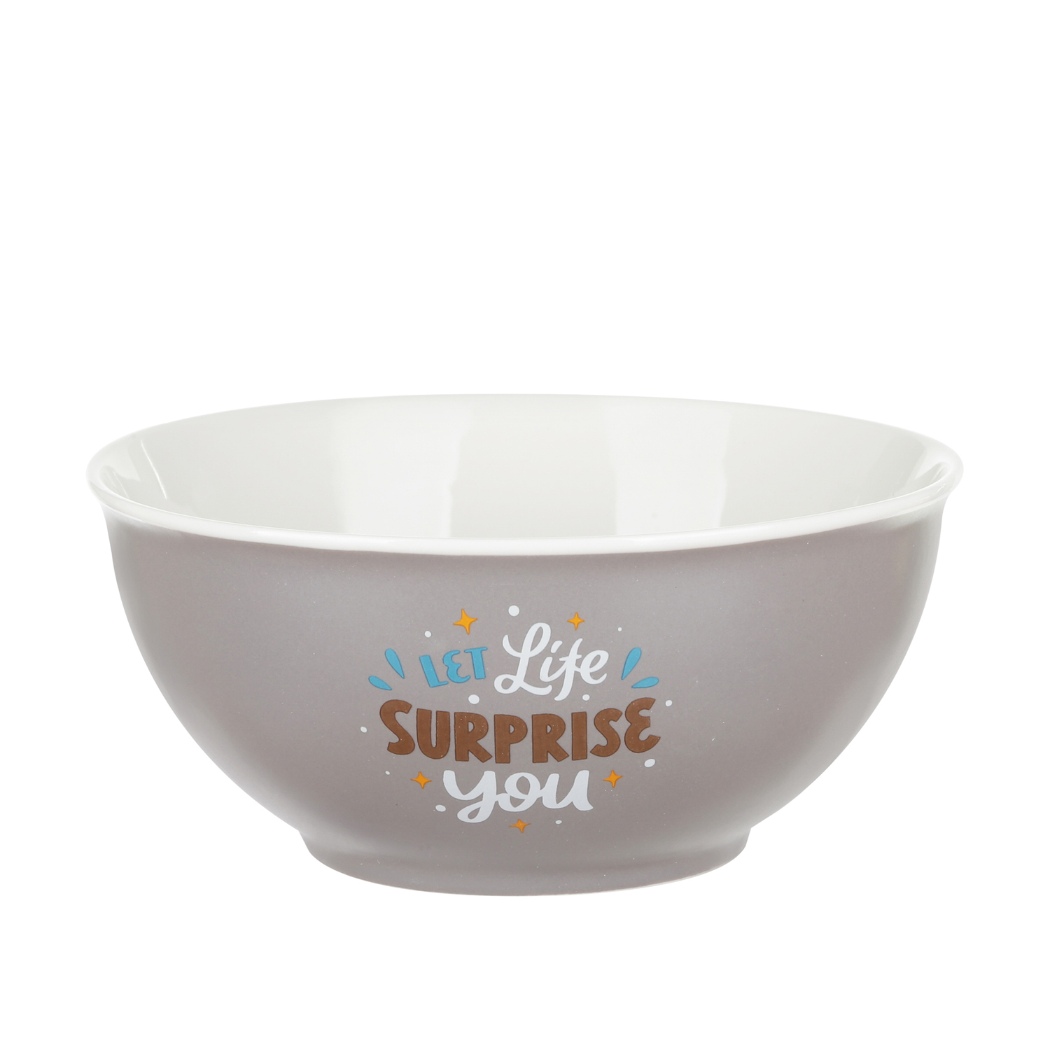 Tazza bolo scritta 800 ml in porcellana grigio opaco