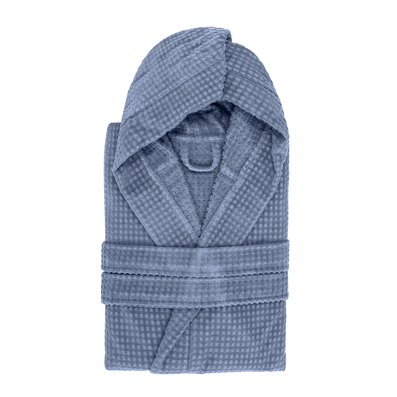 Accappatoio con cappuccio taglia S/M Wellness blu