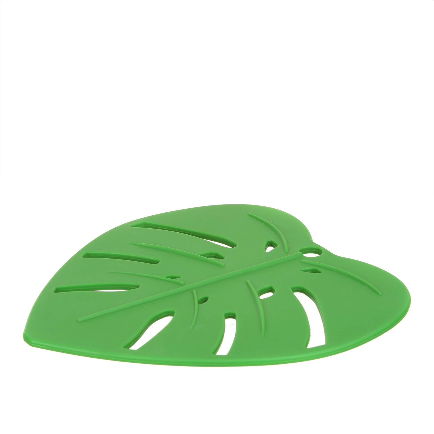 Sottopentola verde in silicone foglia
