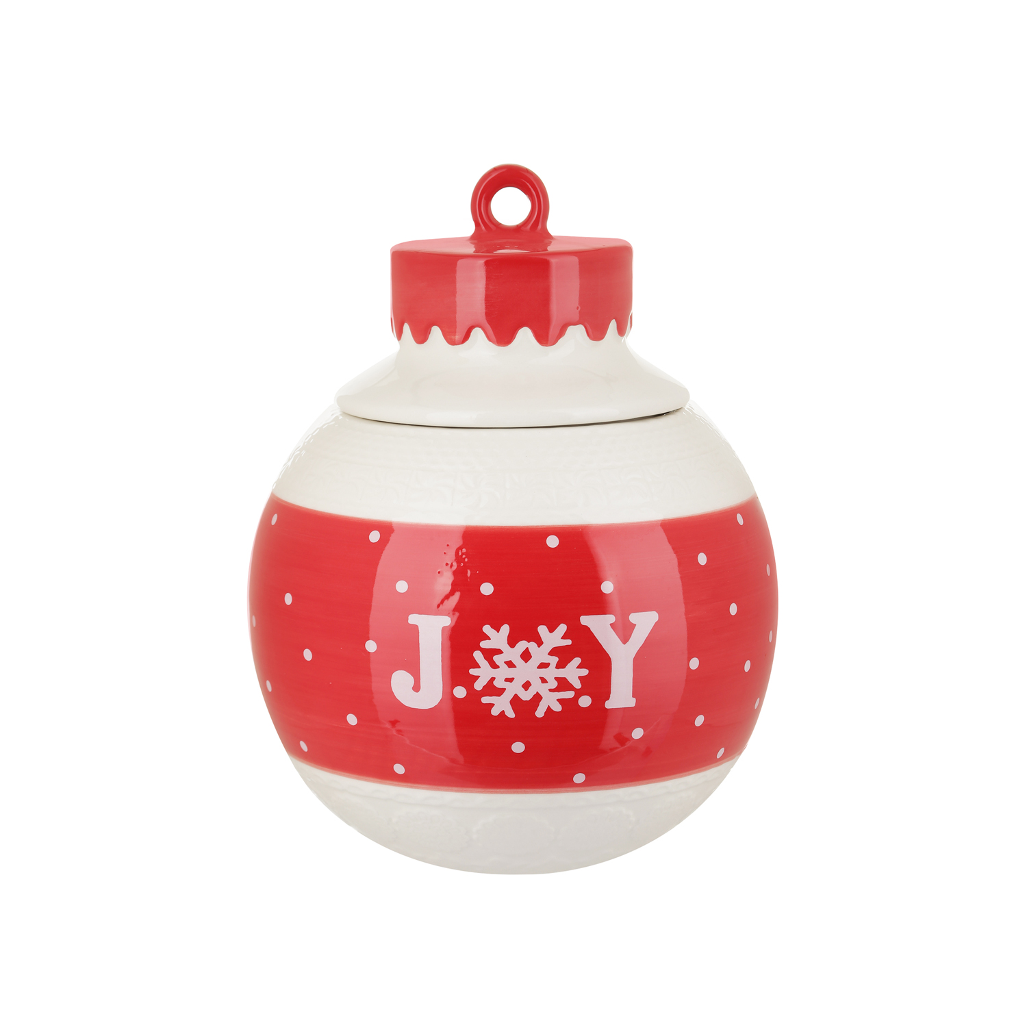 Biscottiera natalizia pallina in dolomite 21x27 cm