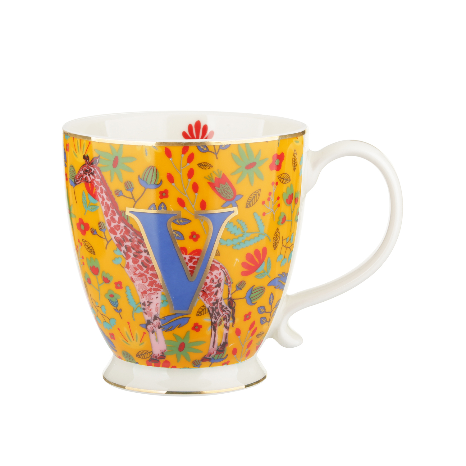 Tazza mug lettera V 450 ml Royal Garden