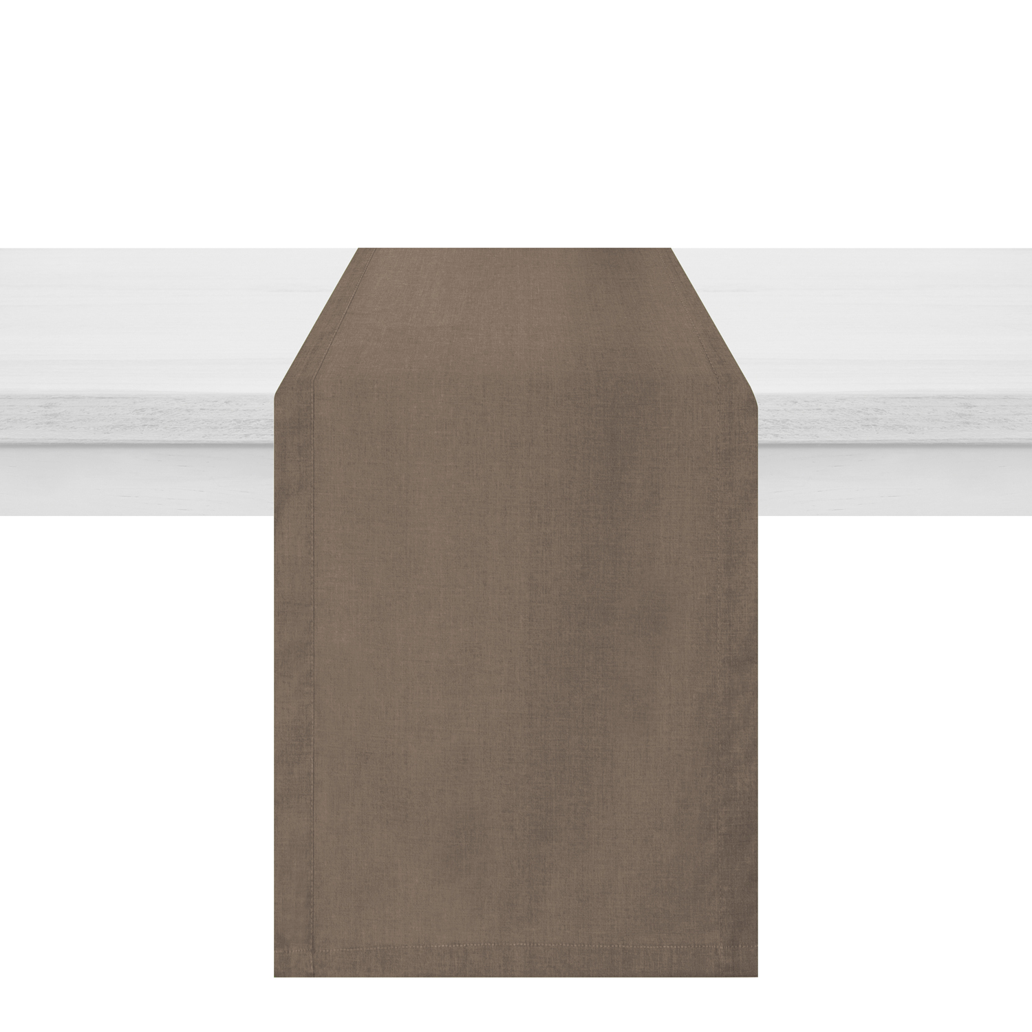 Tovaglietta runner Basik tortora in cotone, da