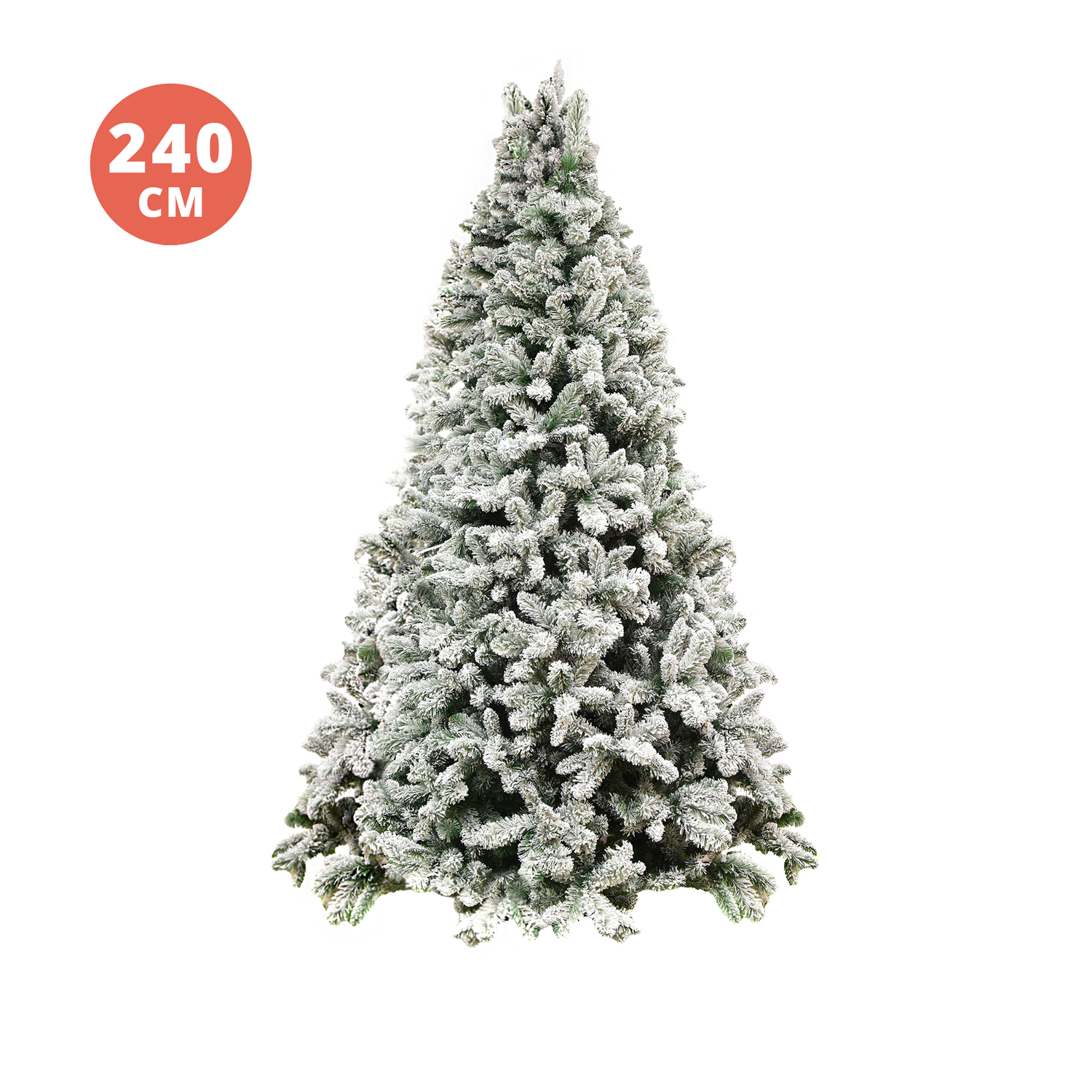 Albero di Natale innevato 240 cm Val d'Isere