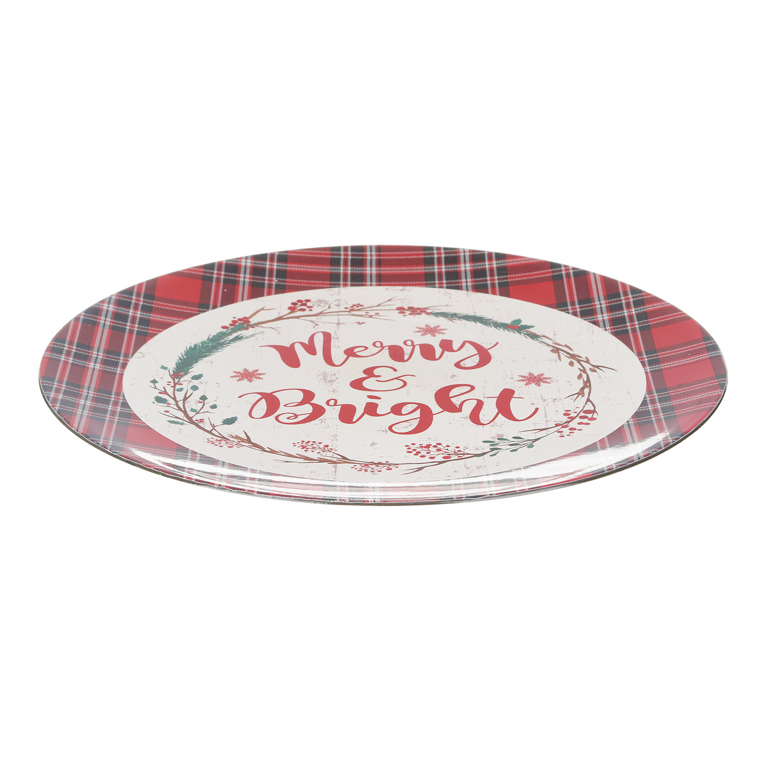 Sottopiatto di Natale 33 cm tartan