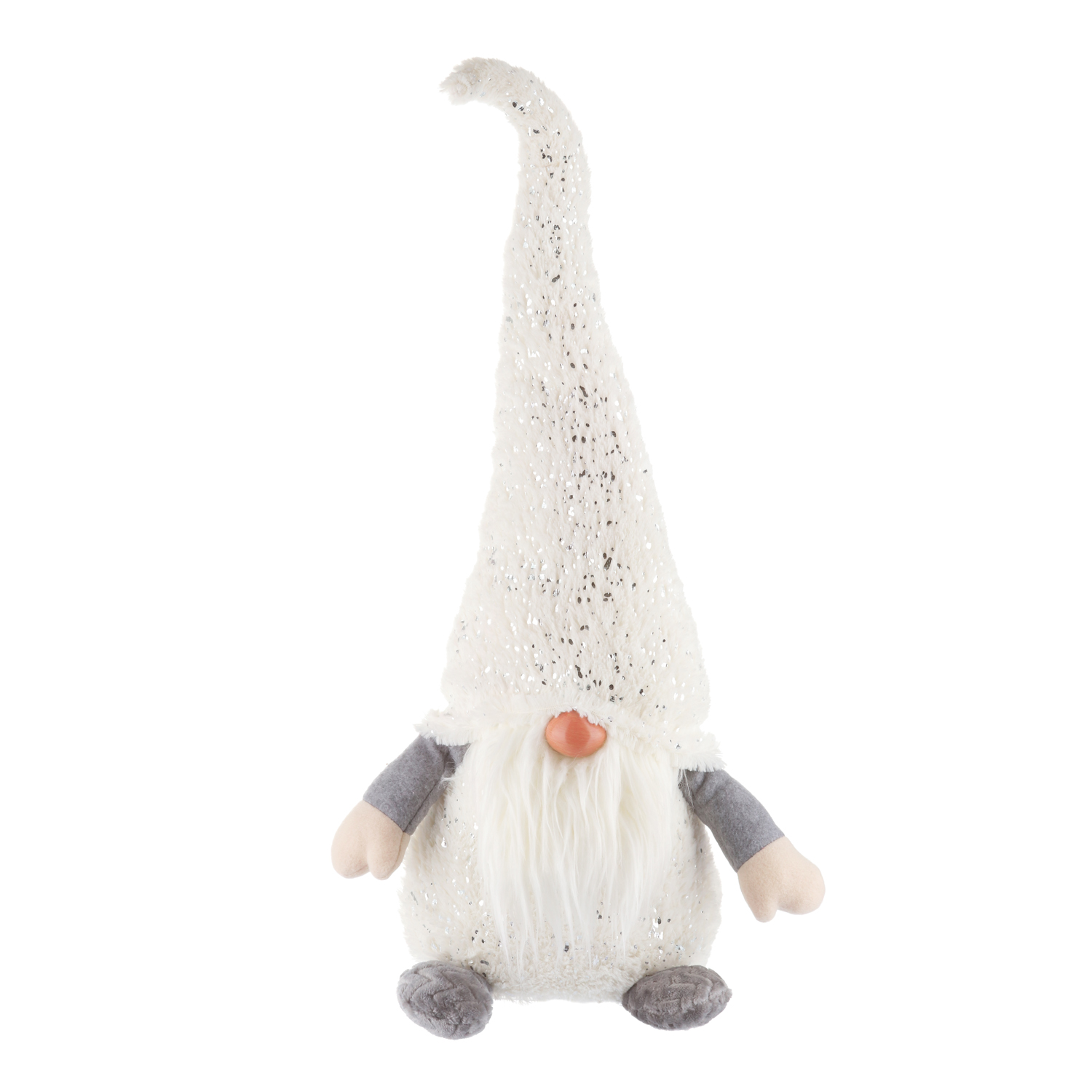 Gnomo di Natale Fermaporta Bianco - 75 cm