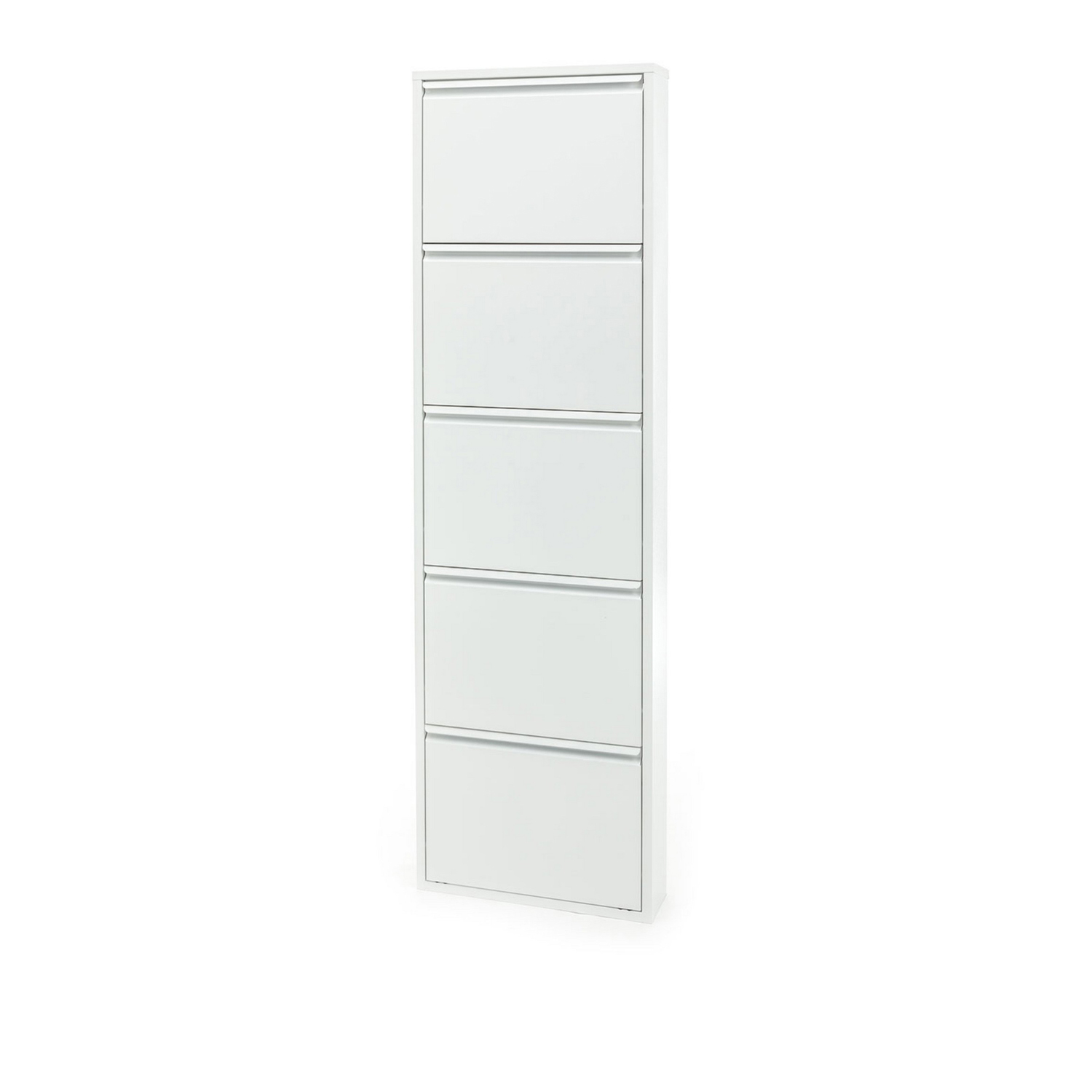 Scarpiera bianca 5 ante 50x169x13,5 cm Sly