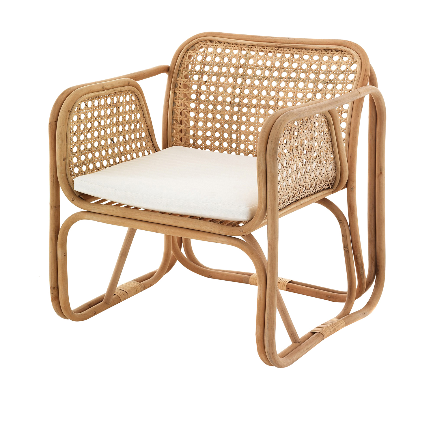 Poltrona in rattan 68x76x68 cm Tika OresteLuchetta...