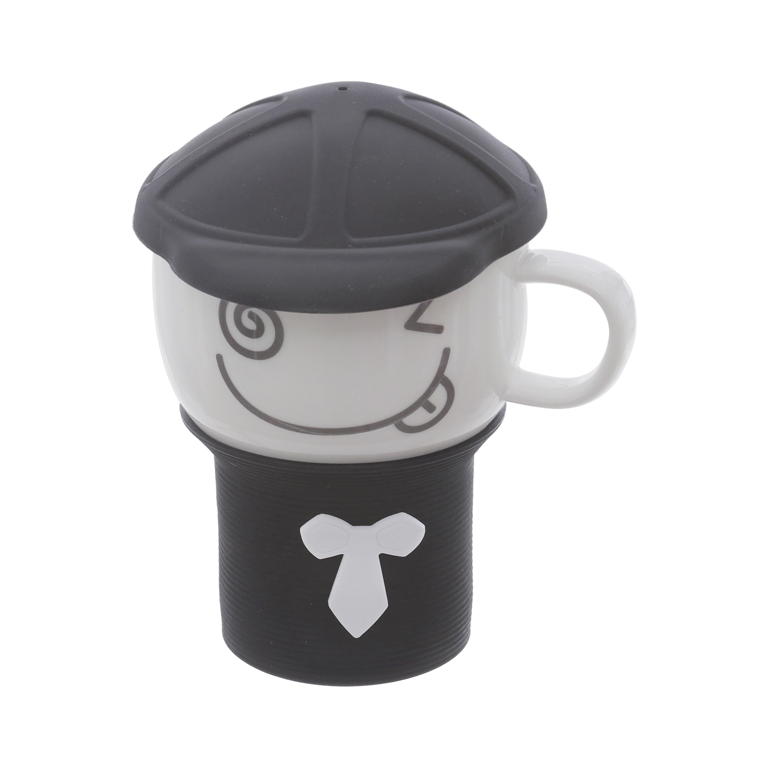 Tazza con emoticon e coperchio
