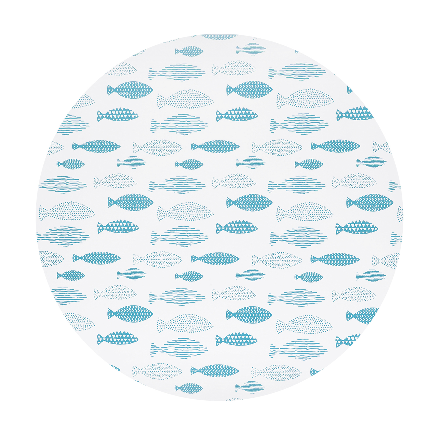 Copritavolo Giardino 70cm Decorato Pesciolini Blu