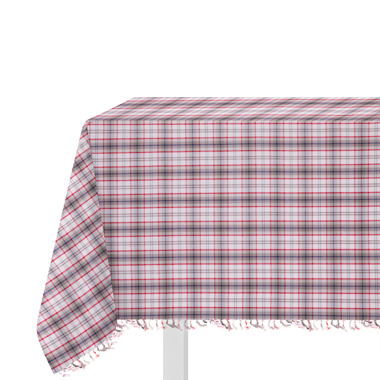 Tovaglia in cotone Tartan grigia