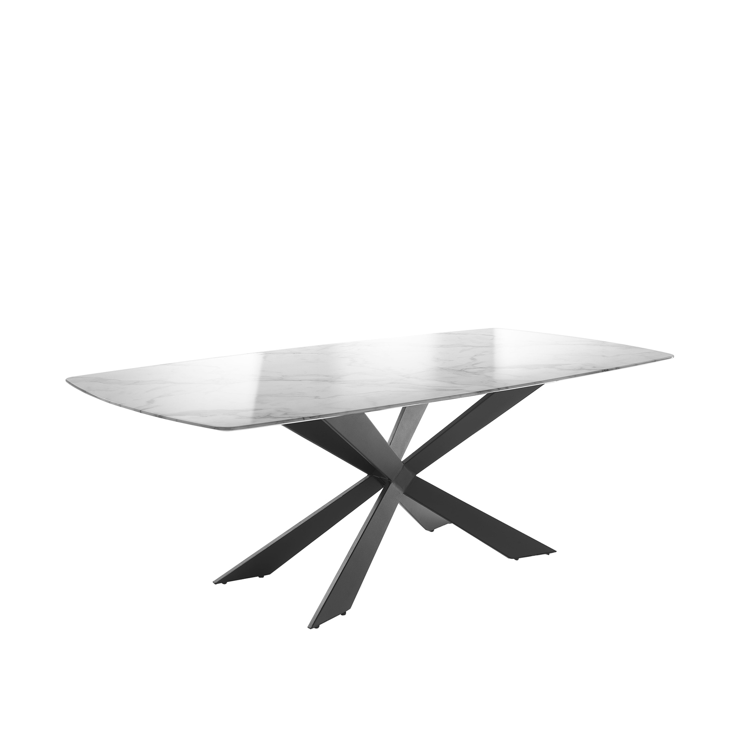 Tavolo da pranzo 200x90x76 cm effetto marmo Marble Tomasucci