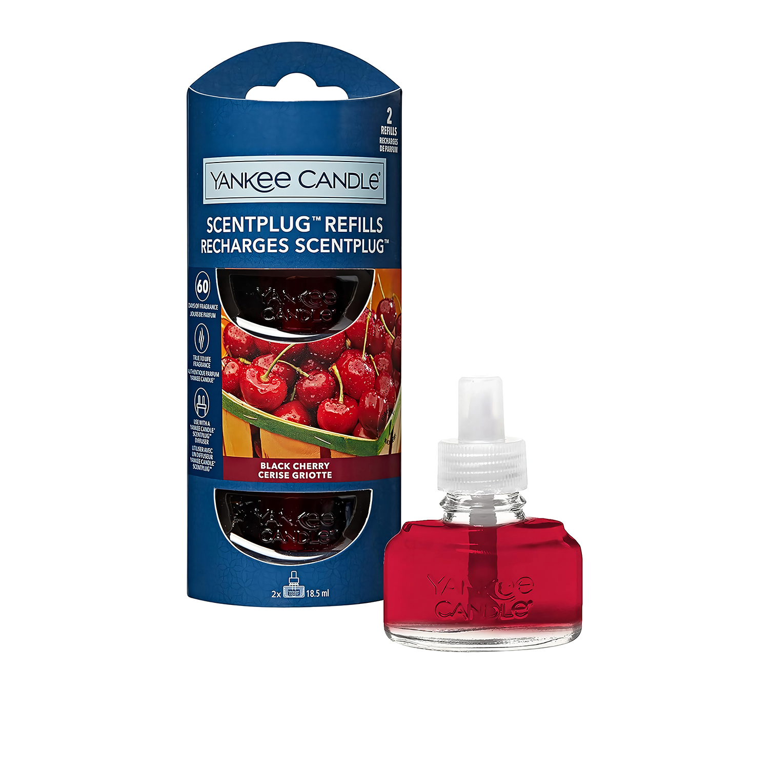 Set 2 ricariche per diffusore elettrico Black Cherry Yankee Candle