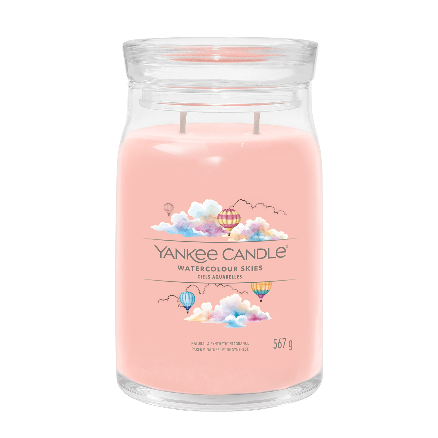 Yankee Candle Watercolour Skies, candela in giara grande
